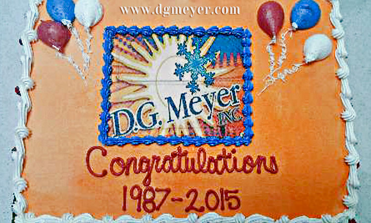 D.G. Meyer Inc. 28th Anniversary Cake