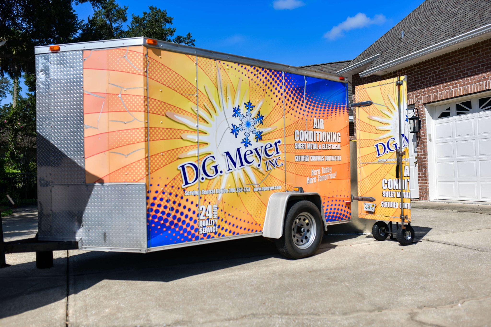 D.G. Meyer HVAC trailer for Residential services